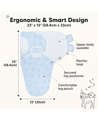 KeaBabies 3pk Soothe Baby Swaddle, Organic Swaddle Sleep Sacks, Newborn, Infant Sack