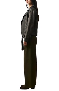 Velez Women's Efos Leather Biker Jacket