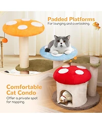 Cozito Cat Tower 35 in with Sisal Posts Condo Padded Platforms