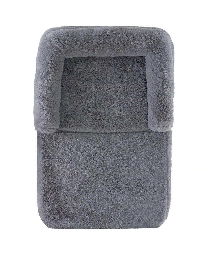 Cozito Human Dog Bed 72x48x10 in Washable Pv Velvet Foam Cover