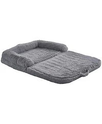 Cozito Human Dog Bed 72x48x10 in Washable Pv Velvet Foam Cover