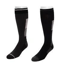 Muk Luks Men's Ruff N Tuff Work Wear Cotton Blend Compression Socks, 2 Pair Pack