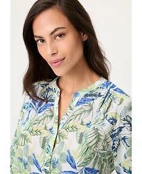 Olsen Women's Botanical Print Tunic Shirt