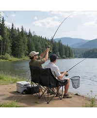 Mecale Double Camping Chair for Two 660 lbs with Dual Cup Holders