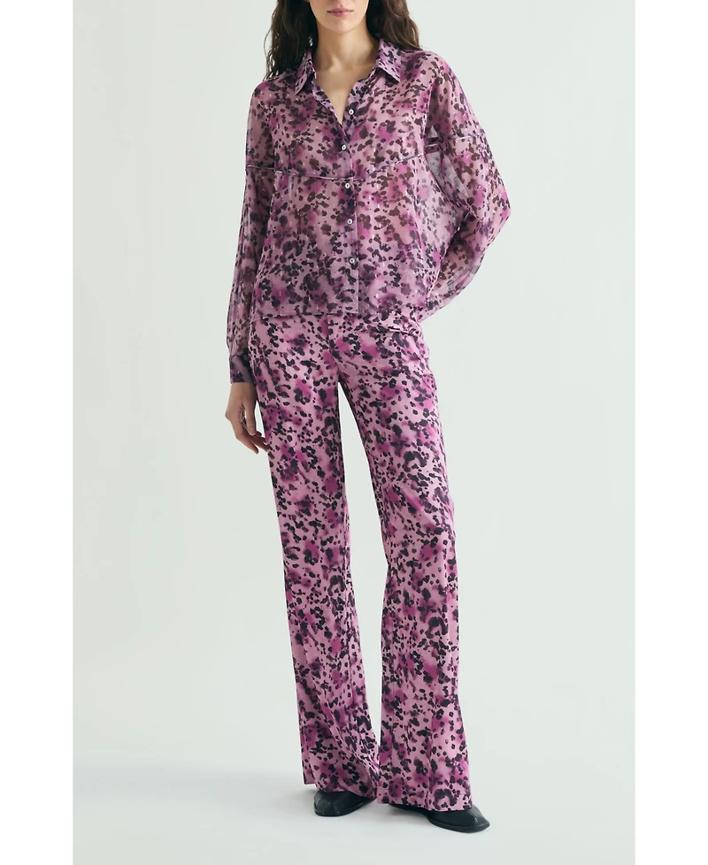 Scalpers Women's Animal Print Fluid Blouse