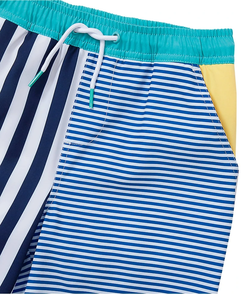 Lands' End Big Boys Husky Chlorine Resistant Stretch Hydroliner Sport Swim Trunks