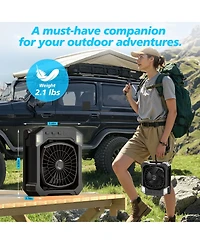 Gnuadz Camping Fan Solar Rechargeable Portable Outdoor Light 10000mAh