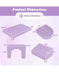 Sugift 8-Piece Modular Kids Play Couch with Comfy Suede Fabric