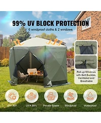 Mecale 10x10 Ft Pop Up Gazebo Tent 6-Sided with Mosquito Netting