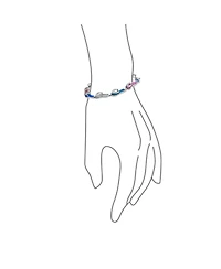 Bling Jewelry Tropical Vacation Beach Multi Color Flip Flop Sandal Created Synthetic Opal Bracelet
