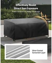 Gouun 420D Waterproof Patio Furniture Cover 4-Piece Set for Outdoor Tables, Chairs and Sofas