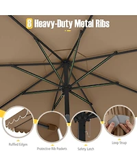 Sugift 10 Feet Patio Umbrella Outdoor Market Umbrella with Crank Tilt Adjustment