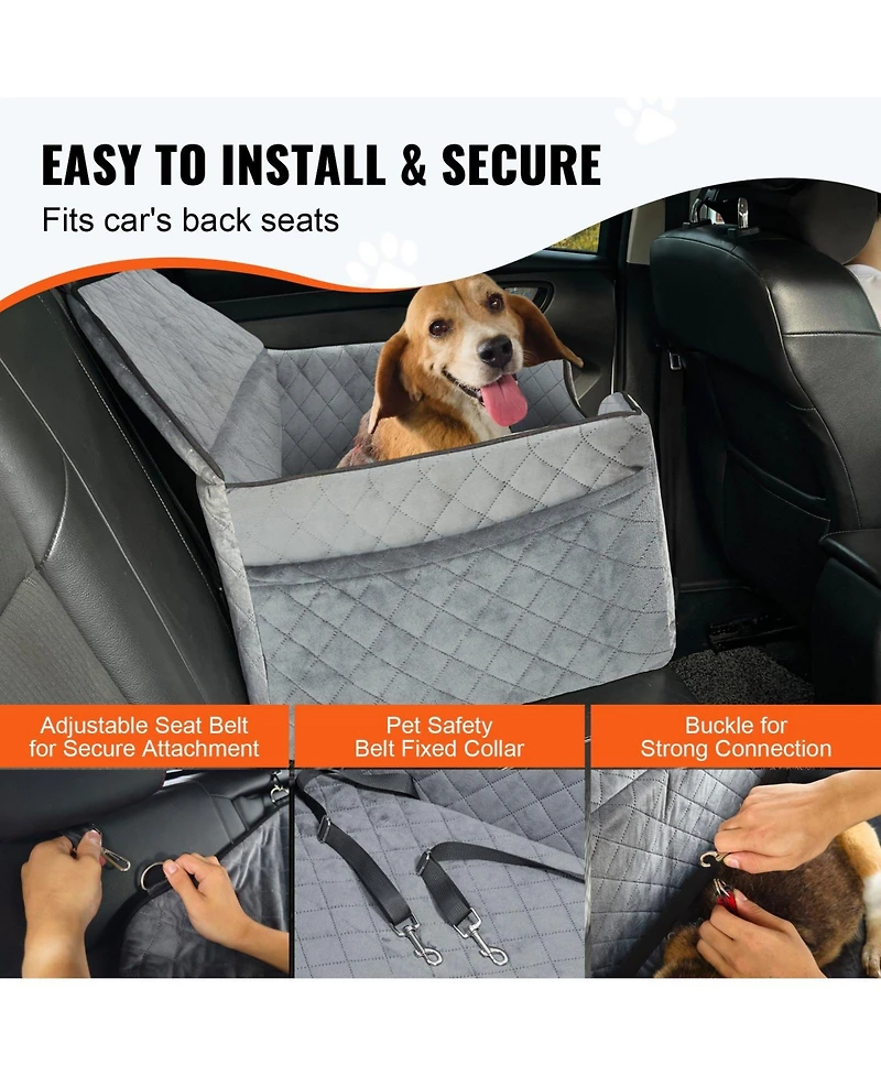 Cozito Dog Car Seat Booster 28 in Sponge Fill for up to 55 lbs