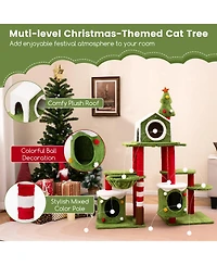 Cozito Cat Tree 58 in Multi-Level with Condos and Jumping Tower
