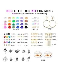 Gnuadz Clay Beads Bracelet Making Kit Letter Charms Friendship Crafts Gifts Ages 8-12