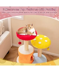 Cozito Cat Tree 43 inch with Two Condos and Padded Platforms