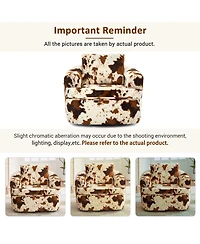 Rainsken 360degree(s) Swivel Barrel Accent Chair, 36.6" Soft Chenille Fabric Sofa Chair with Dual-Layer Cushion Design for Living Room