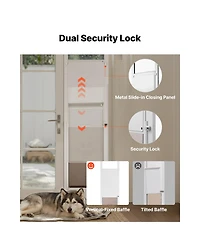 Cozito Dog Door for Sliding Glass 91-96 inches Xl Flap Aluminum
