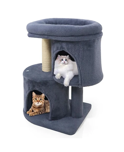 Cozito Cat Tower 26 inch with Padded Perch and Dual Condos