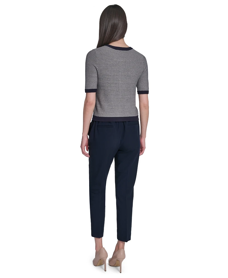 Tommy Hilfiger Women's Short-Sleeve Crewneck Sweater