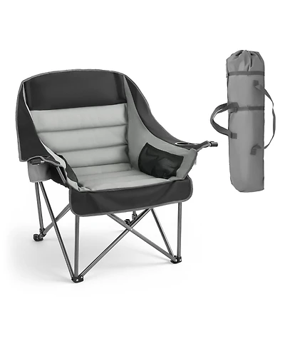 Mecale Oversized Padded Camping Chair 450 lbs with Dual Cup Holders