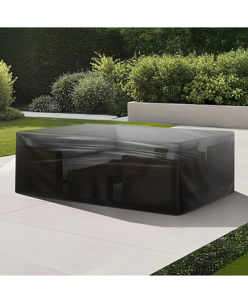 Gouun 420D Waterproof Square Patio Table Cover with Air Vents, 126 x 126 x 32 inch