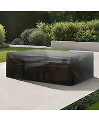 Gouun 420D Waterproof Square Patio Table Cover with Air Vents, 126 x 126 x 32 inch