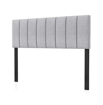 Gouun Linen Upholstered Headboard with Adjustable Width and Solid Wood Legs