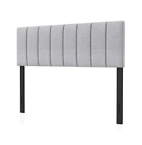 Gouun Linen Upholstered Headboard with Adjustable Width and Solid Wood Legs