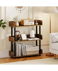 Sugift 3-Tier Bookshelf with Anti-Tipping Kit and Industrial Storage Unit for Living Room