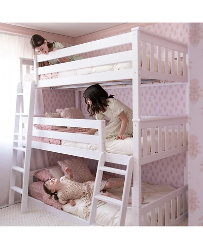Max & Lily Twin Triple Bunk Bed Frame