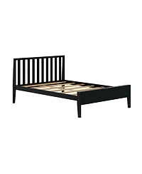 Max & Lily Scandinavian Bed Frame, Solid Wood Platform with Headboard for Kids