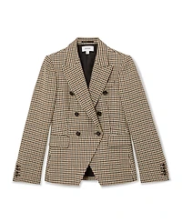 Reiss Women's Wool-Blend Double-Breasted Check Blazer