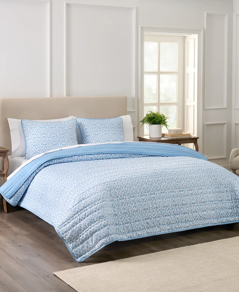 Waverly Kaidyn Print Microfiber 3-Pc. Quilt Set