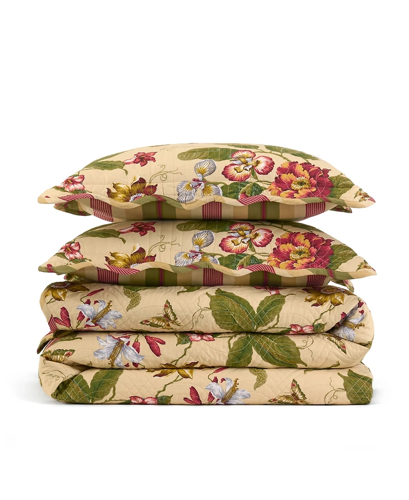 Waverly Laurel Spring Cotton 3-Pc. Quilt Set