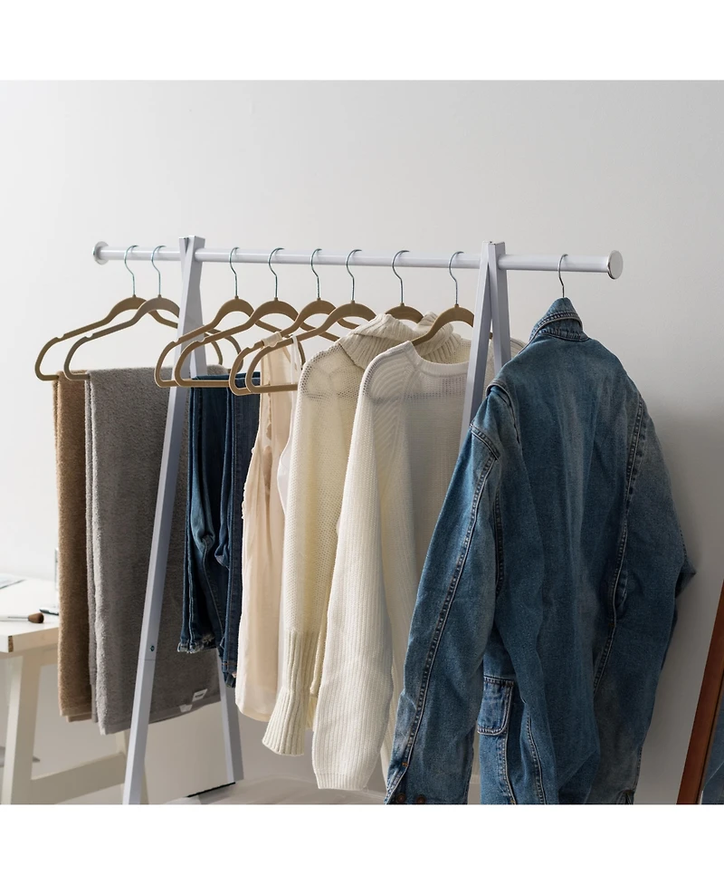 Iris Usa Clothes Rack for Hanging Clothes with Shelf, Freestanding Clothing Rack, Easy to Assemble Garment Rack, Metal, Sturdy Design, Multipurpose