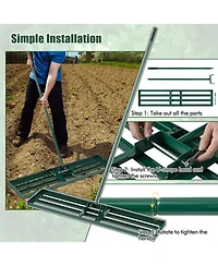 Sugift Heavy Duty Lawn Leveling Rake in for Soil