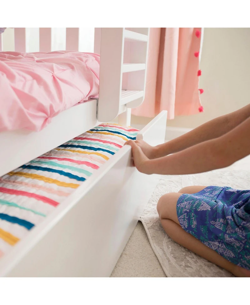 Max and Lily Full over Full Bunk Bed with Trundle Bed