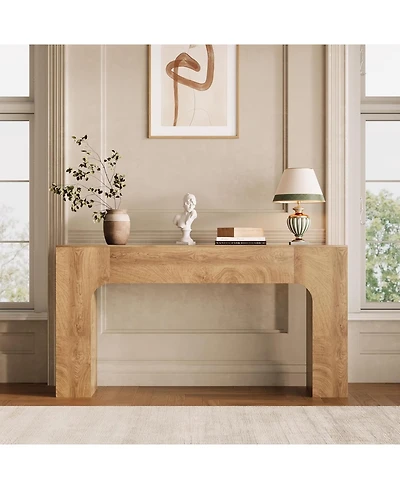 gaomon Long Console Table for Entryway,Slim Narrow Entrance Tables Farmhouse Wood Sofa Table Behind Couch for Entrance