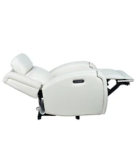 Niccy Leather 41.75" Power Motion Lay Flat Recliner