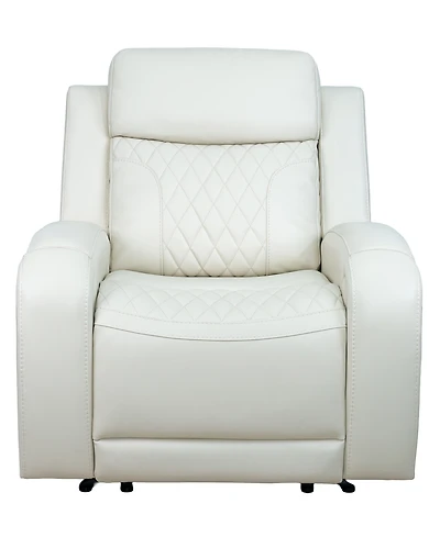 Niccy Leather 41.75" Power Motion Lay Flat Recliner