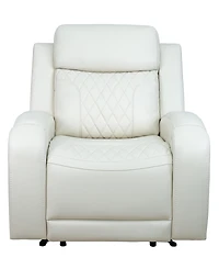 Niccy Leather 41.75" Power Motion Lay Flat Recliner