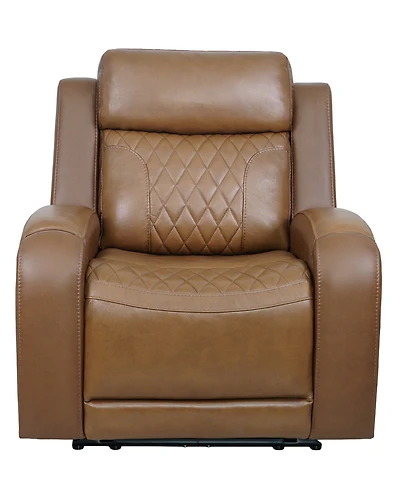 Niccy Leather 41.75" Power Motion Lay Flat Recliner