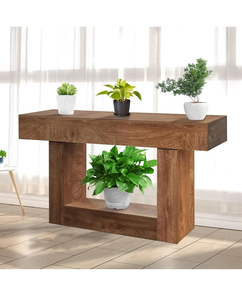 gaomon 63" Wood Console Table for Entryway, Rectangular Sofa Table Behind The Couch, Modern Farmhouse Console Tables for Entrance, Hallway