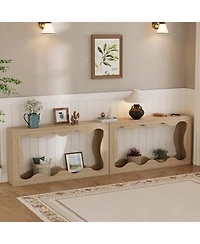 gaomon 63" Long Farmhouse Console Table with Storage, Narrow Entryway Sofa Table for Hallway, Foyer and Living Room