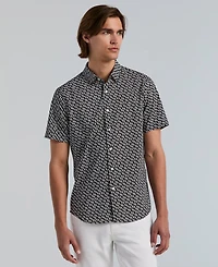 Perry Ellis Men's Slim-Fit Wave Print Shirt