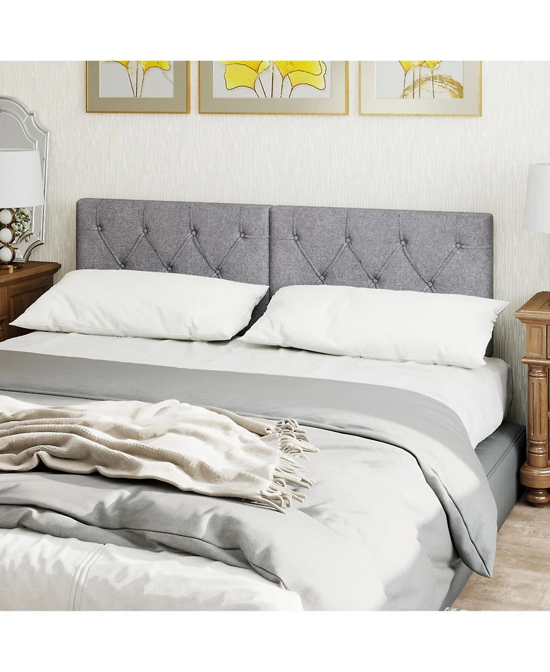 Gouun Fabric Upholstered Twin Size Headboard with Adjustable Height