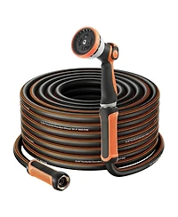 Sugift Garden Hose, 200 ft 5/8", Heavy Duty Hose with 10 Mode Nozzle for Gardening