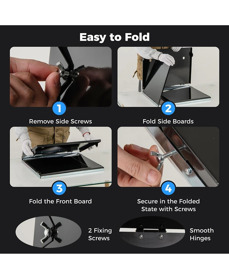 Sugift Folding Welding Table Accessories with Perforated Panel