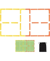 Hikeen Court Lines Marker Kit Anti-Slip and Wind-Resistant Throw Down Markers, Pickleball Net Court for Outdoor Indoor Court